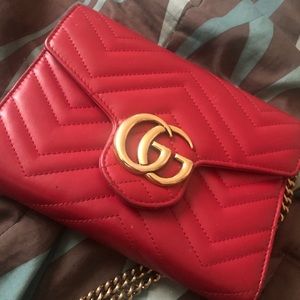 Red Gucci Shoulder Bag